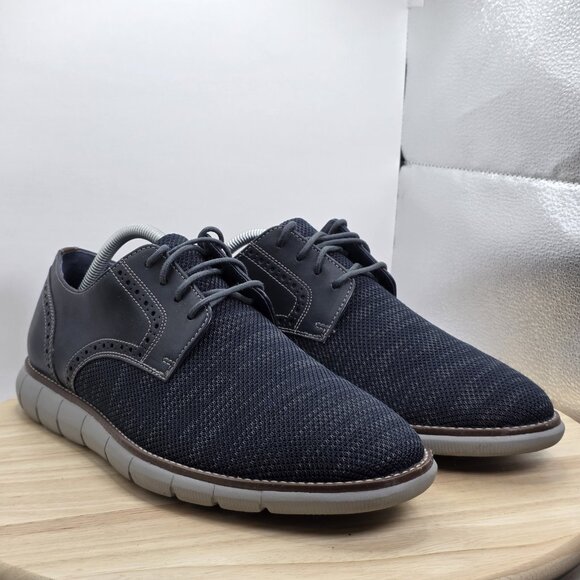 J&M Johnston & Murphy Knit Sneakers Mens Size 10 M Blue Lace Up 59-2997 - Picture 5 of 9